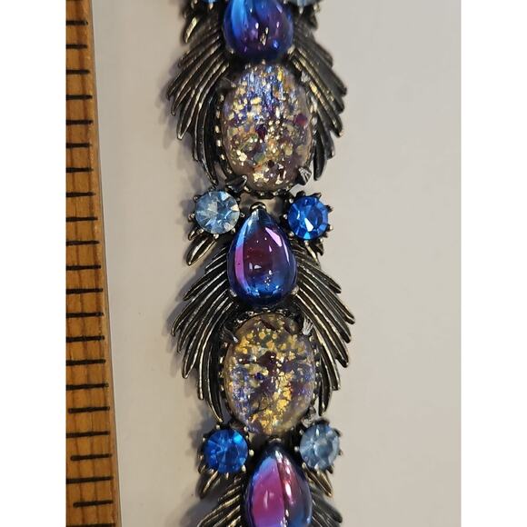 Vintage Florenza Statement Dragon's Breath Bracelet 1960's New York Signed - Picture 10 of 12